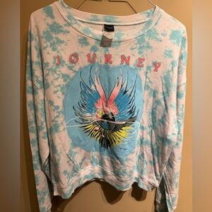 Journey Tie-Dye Sweatshirt - Blue and Pink - EUC